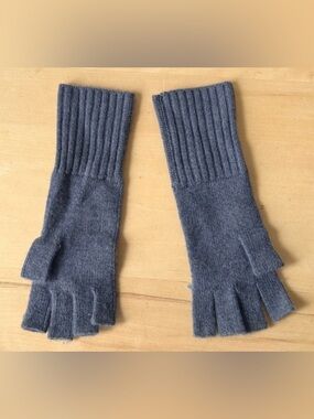 Men's Half-Finger Knit Gloves - Gray